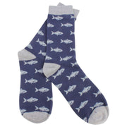 Blue Fish Socks