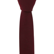 Burgundy Skinny Microfibre Tie