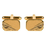 Gold Engraved Cufflinks