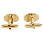 Gold Oval Sapphire Cufflinks