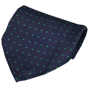 Navy Pin Dot Silk Handkerchief