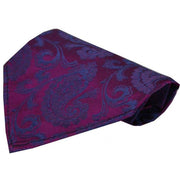 Purple Luxury Paisley Silk Handkerchief