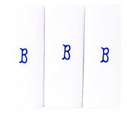 White B Initial 3 Pack Handkerchief