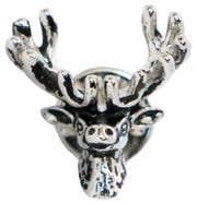 Silver Stag Lapel Pin