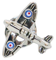 Silver Spitfire Lapel Pin