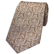 Beige Victorian Wallpaper Silk Tie