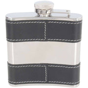 Black 5oz Stainless Steel Centre Hip Flask