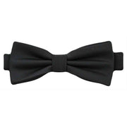 Black Black Satin Polyester Bow Tie