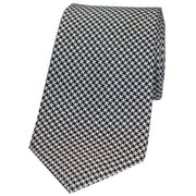 Black Dogtooth Silk Tie