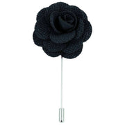 Black Flower Lapel Pin