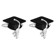 Black Graduation Cap Cufflinks