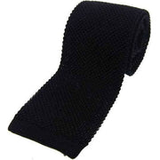 Black Knitted Silk Tie