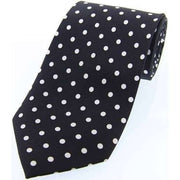 Black Polka Dot Silk Twill Tie