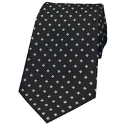 Black Small Flowers Polyester Tie