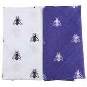 Blue Bee Handkerchief Set