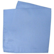 Blue Herringbone Silk Pocket Square