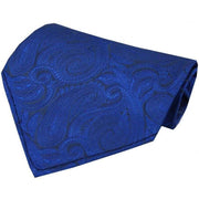 Blue Luxury Paisley Silk Handkerchief