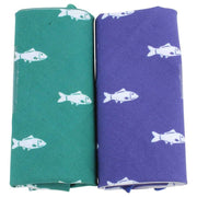 Blue Novelty Fish Handkerchief Set