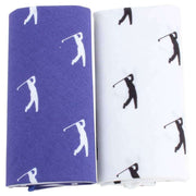 Blue Novelty Golfer Handkerchief Set