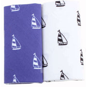 Blue Novelty Yacht Handkerchief Set