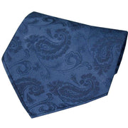 Blue Paisley Silk Handkerchief