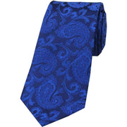 Blue Paisley Tonal Silk Tie