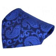 Blue Paisley Woven Silk Pocket Square
