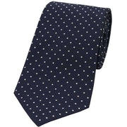 Blue Pin Dot Polyester Tie