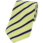 Blue Striped Polyester Tie