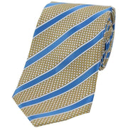 Blue Striped Polyester Tie