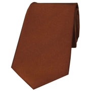 Bronze Plain Satin Silk Tie