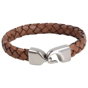 Brown Hook Clasp Woven Bracelet