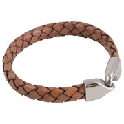 Brown Hook Clasp Woven Bracelet