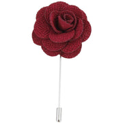 Burgundy Flower Lapel Pin