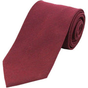Burgundy Plain Wool Rich Tie