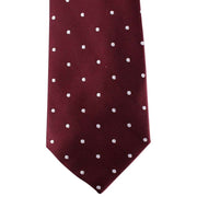 Burgundy Polka Dot Tie