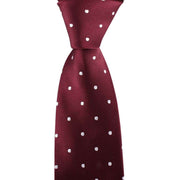 Burgundy Polka Dot Tie