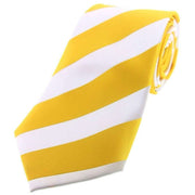 Gold Bold Stripe Polyester Tie