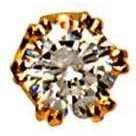 Gold Cubic Zirconia 9ct Tie Tacs