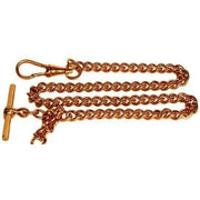 Gold Gold Plated Albert Large Curb Chain Double Clasp