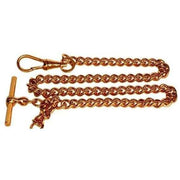 Gold Gold Plated Albert Small Curb Chain Single Clasp