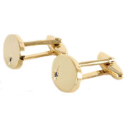 Gold Oval Sapphire Cufflinks