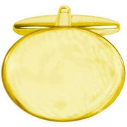 Gold Plain Flat Cufflinks