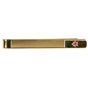 Gold Ruby Star Tie Slide