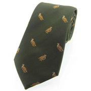 Green Grouse Woven Country Silk Tie