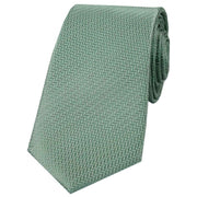 Green Herringbone Silk Tie