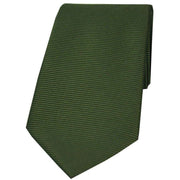 Green Horizontal Ribbed Polyester Tie