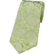 Green Paisley Tonal Silk Tie