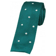 Green Polka Dot Thin Knitted Tie