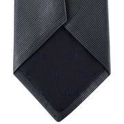 Grey Diagonal Ribbed Tie
